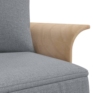 Canapé-lit en forme de L gris clair 279x140x70 cm tissu