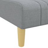 Canapé-lit en forme de L gris clair 279x140x70 cm tissu