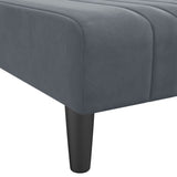 Canapé-lit en forme de L gris 260x140x70 cm velours