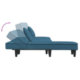 Canapé-lit en forme de L bleu 255x140x70 cm velours
