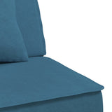 Canapé-lit en forme de L bleu 255x140x70 cm velours