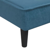 Canapé-lit en forme de L bleu 255x140x70 cm velours