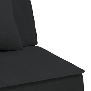 Canapé-lit en forme de L noir 255x140x70 cm velours
