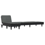Canapé-lit en forme de L gris foncé 255x140x70 cm tissu