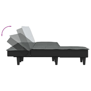 Canapé-lit en forme de L gris foncé 255x140x70 cm tissu