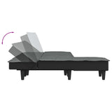 Canapé-lit en forme de L gris foncé 255x140x70 cm tissu