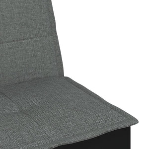 Canapé-lit en forme de L gris foncé 255x140x70 cm tissu