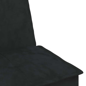 Canapé-lit en forme de L noir 255x140x70 cm velours