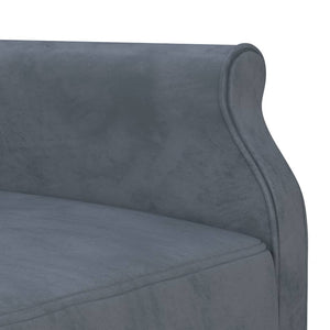 Canapé-lit en forme de L gris 271x140x70 cm velours