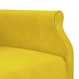Canapé-lit en forme de L jaune 271x140x70 cm velours