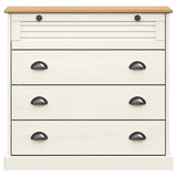 Commode VIGO blanc 80x40x76 cm bois massif de pin