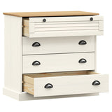 Commode VIGO blanc 80x40x76 cm bois massif de pin