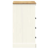 Commode VIGO blanc 80x40x76 cm bois massif de pin