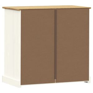 Commode VIGO blanc 80x40x76 cm bois massif de pin