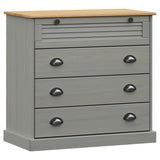 Commode VIGO gris 80x40x76 cm bois massif de pin
