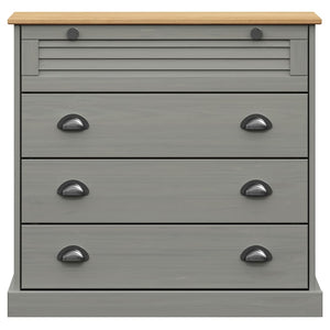 Commode VIGO gris 80x40x76 cm bois massif de pin