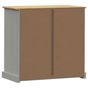 Commode VIGO gris 80x40x76 cm bois massif de pin