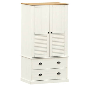 Garde-robe VIGO blanc 90x55x170 cm bois massif de pin