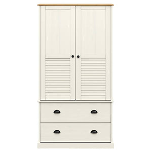 Garde-robe VIGO blanc 90x55x170 cm bois massif de pin