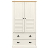 Garde-robe VIGO blanc 90x55x170 cm bois massif de pin