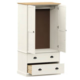 Garde-robe VIGO blanc 90x55x170 cm bois massif de pin