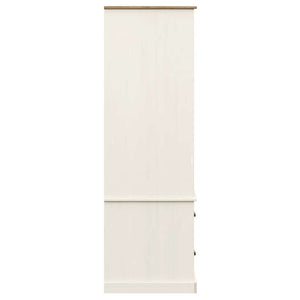 Garde-robe VIGO blanc 90x55x170 cm bois massif de pin