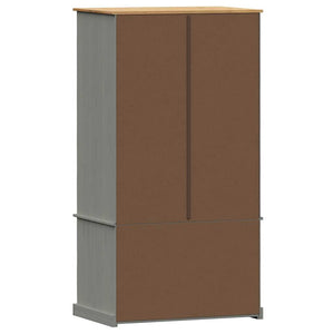 Garde-robe VIGO gris 90x55x170 cm bois massif de pin