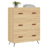 Commode chêne sonoma 69,5 x 34 x 90 cm bois d'ingénierie
