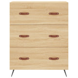 Commode chêne sonoma 69,5 x 34 x 90 cm bois d'ingénierie