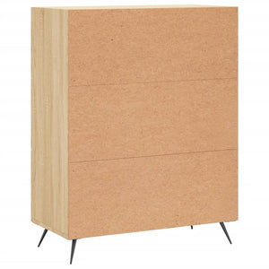 Commode chêne sonoma 69,5 x 34 x 90 cm bois d'ingénierie
