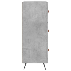 Commode gris béton 69,5 x 34 x 90 cm bois d'ingénierie
