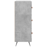 Commode gris béton 69,5 x 34 x 90 cm bois d'ingénierie