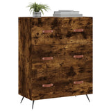 Commode chêne fumé 69,5 x 34 x 90 cm bois d'ingénierie