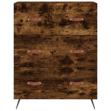 Commode chêne fumé 69,5 x 34 x 90 cm bois d'ingénierie