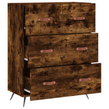 Commode chêne fumé 69,5 x 34 x 90 cm bois d'ingénierie