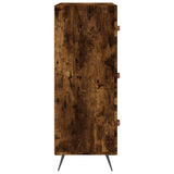 Commode chêne fumé 69,5 x 34 x 90 cm bois d'ingénierie