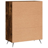 Commode chêne fumé 69,5 x 34 x 90 cm bois d'ingénierie