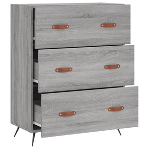 Commode sonoma gris 69,5 x 34 x 90 cm bois d'ingénierie