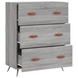 Commode sonoma gris 69,5 x 34 x 90 cm bois d'ingénierie