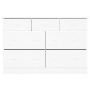 Commode ALTA blanc 112x35x73 cm bois massif de pin