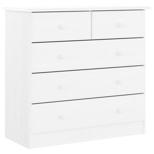 Commode ALTA blanc 77x35x73 cm bois massif de pin