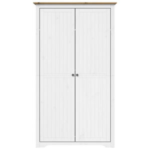Garde-robe BODO blanc marron 99x53,5x173 cm bois massif de pin