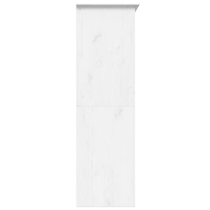 Garde-robe BODO blanc 146x53,5x173 cm bois massif de pin