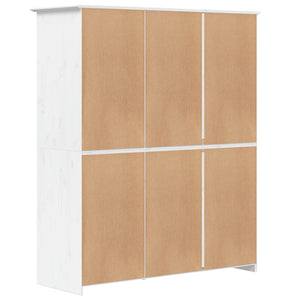 Garde-robe BODO blanc 146x53,5x173 cm bois massif de pin