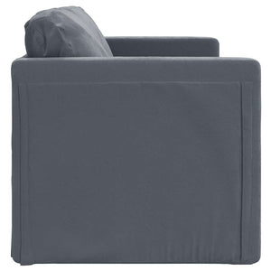 Canapé-lit 2 en 1 gris foncé 122x204x55 cm velours