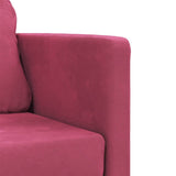 Canapé-lit 2 en 1 rouge bordeaux 122x204x55 cm velours