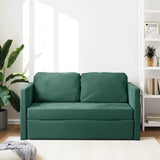 Canapé-lit 2 en 1 vert foncé 122x204x55 cm velours
