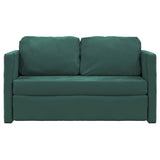 Canapé-lit 2 en 1 vert foncé 122x204x55 cm velours