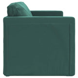 Canapé-lit 2 en 1 vert foncé 122x204x55 cm velours