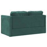 Canapé-lit 2 en 1 vert foncé 122x204x55 cm velours